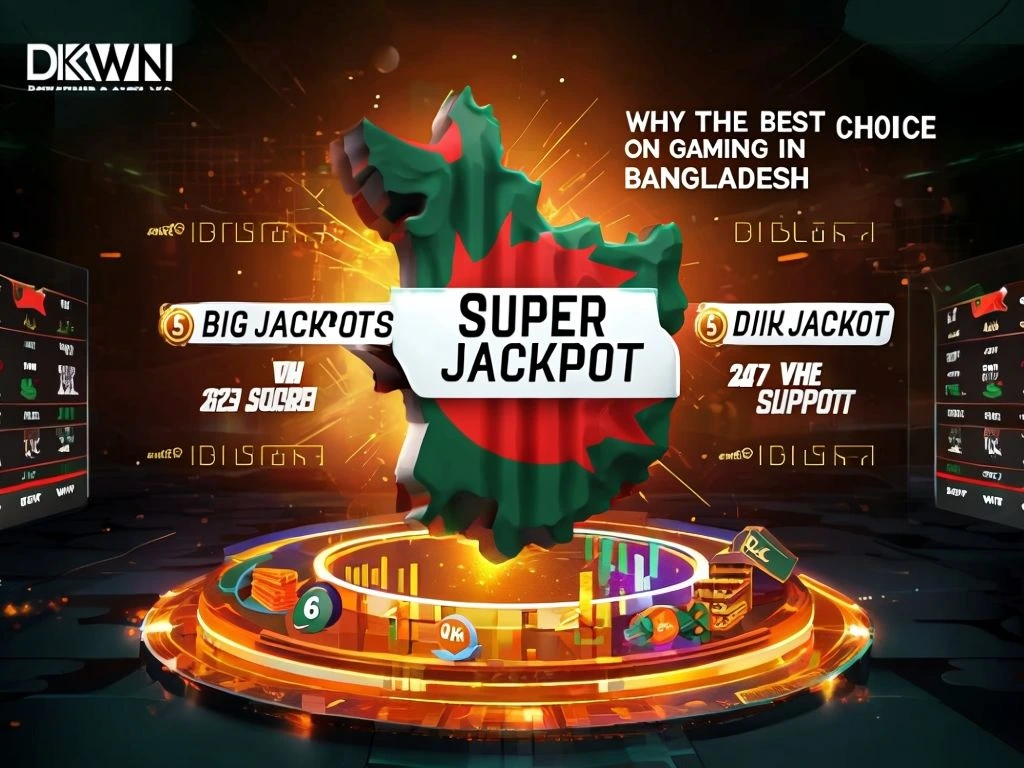 Vibrant DK WIN Gaming Advertisement Featuring Bangladesh Elements -