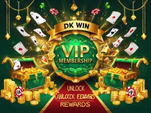 Vibrant Illustration Promoting DK WIN VIP Membership Rewards -
